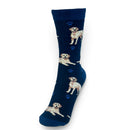Women's Golden Labrador Socks, lovely vibrant colours, soft combed cotton, one size