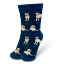 Women's Golden Labrador Socks, lovely vibrant colours, soft combed cotton, one size
