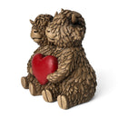 Hughie & Holly Highland Cow 'True Love' with Red Heart by Lesser & Pavey