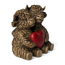 Hughie & Holly Highland Cow 'True Love' with Red Heart by Lesser & Pavey