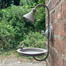 Bird Bath or Feeder in Old Shower Head design sturdy all metal easy hang