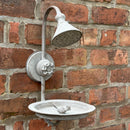 Bird Bath or Feeder in Old Shower Head design sturdy all metal easy hang