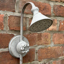 Bird Bath or Feeder in Old Shower Head design sturdy all metal easy hang