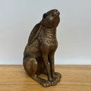 Leonardo Reflections Bronzed range Moongazing Hare, gift boxed, height 18cm