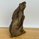 Leonardo Reflections Bronzed range Moongazing Hare, gift boxed, height 18cm