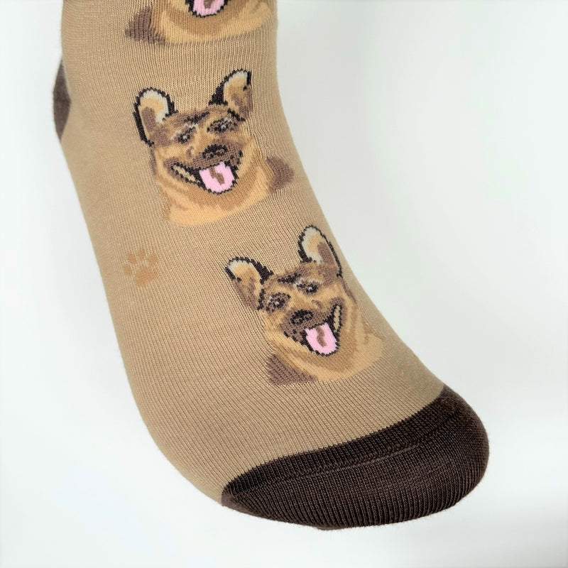 German Shepherd socks Men's or Ladies, quality cotton mix and comfort top