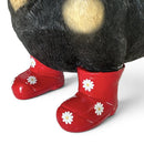 Special Edition Dachshund in Red Wellington Boots with Daisies Pattern figurine, 25cm