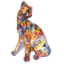 NEW! Medium Groovy Art glossy bright coloured Sitting Cat ornament figurine Cat lover gift (22cm)