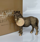 Shetland Pony horse ornament figurine from the Leonardo Bronzed Reflections range, gift boxed