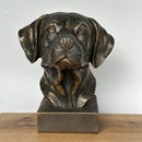 Heavy bronze effect Labrador head bust ornament, Dog lover collectable