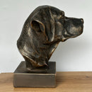 Heavy bronze effect Labrador head bust ornament, Dog lover collectable