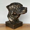 Heavy bronze effect Labrador head bust ornament, Dog lover collectable