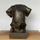 Heavy bronze effect Labrador head bust ornament, Dog lover collectable