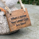 Remembrance Robin with 'When I Appear Your Loved Ones Are Near' sign memorial ornament bird lover gift