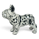 Pomme Pidou 'Jack' French Bulldog ceramic money box, white with Flowers and Vines pattern