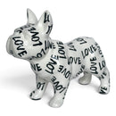 Pomme Pidou 'Jack' French Bulldog ceramic money box, white with 'LOVE' wording