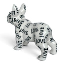 Pomme Pidou 'Jack' French Bulldog ceramic money box, white with 'LOVE' wording