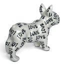 Pomme Pidou 'Jack' French Bulldog ceramic money box, white with 'LOVE' wording