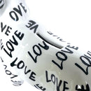 Pomme Pidou 'Jack' French Bulldog ceramic money box, white with 'LOVE' wording