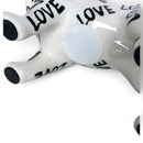 Pomme Pidou 'Jack' French Bulldog ceramic money box, white with 'LOVE' wording