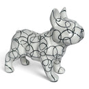 Pomme Pidou 'Jack' French Bulldog ceramic money box, white with Circles pattern