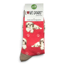 Shih Tzu Socks, women's one size, soft cotton mix, vibrant colours