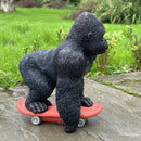 Gorilla on Skateboard figurine novelty monkey ape or skate board lover gift