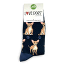 Women's Chihuahua Socks, lovely vibrant colours, soft combed cotton, one size