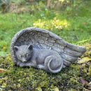 Cat with Angel Wings memorial grave marker or pet loss gift, 17cm