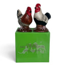 Chickens Rooster & Hen design Salt & Pepper shaker set, gift boxed