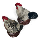 Chickens Rooster & Hen design Salt & Pepper shaker set, gift boxed