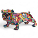 Groovy Art coloured Standing English Bulldog ornament figurine Dog lover gift