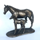 Large (27cm) Harriet Glen Mare & Foal figurine bronze sculpture ornament horse lover gift