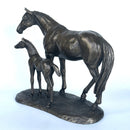 Large (27cm) Harriet Glen Mare & Foal figurine bronze sculpture ornament horse lover gift