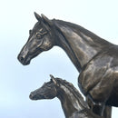 Large (27cm) Harriet Glen Mare & Foal figurine bronze sculpture ornament horse lover gift