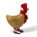 DCUK Cosy Christmas Ducky with Hand Painted Santa or Rudolf boots, with name tag