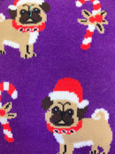 Novelty Christmas Pug socks, Unisex and One Size, quality cotton mix socks from 'Sock Society' (Copy)
