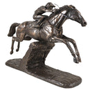 Istabraq the champion hurdler racehorse figurine designed by Harriet Glen, in solid cold cast bronze