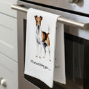'Love Dogs' Dog breeds Tea Towel, with 'Watching you' funny wording, 100% cotton (Jack Russell Terrier)