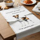 'Love Dogs' Dog breeds Tea Towel, with 'Watching you' funny wording, 100% cotton (Jack Russell Terrier)