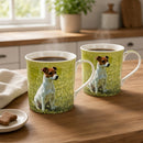 Leonardo quality Jack Russell Terrier fine china mug with all round print, in coloured gift box, great Jack Russell lover gift