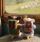Pachamama Joanna On A Journey Felted Smiley Dog Ornament With Knitted Accessories