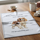 'Love Dogs' Dog breeds Tea Towel, with 'Watching you' funny wording, 100% cotton (King Charles Spaniel)