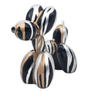 Drip Art Balloon Dog in glossy black with Black & Gold drip pattern, by Lesser & Pavey