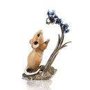 Richard Cooper Studio Bronze Mouse with Bluebells and Bee by Michael Simpson