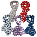 'Mini Scottie' Scottish Terrier design lightweight Scarf in a choice of colours