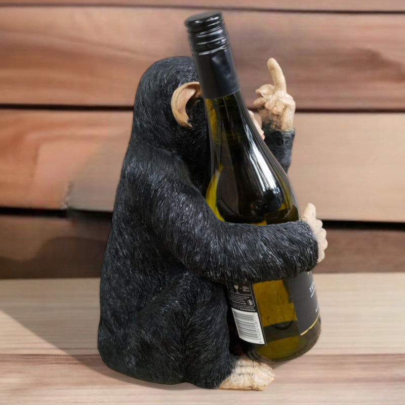 Monkey Wine Bottle Holder in an 'Up Yours' pose novelty monkey lover gift