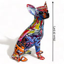 Graffiti Art Chihuahua figurine by Lesser & Pavey, bright coloured glossy finish, boxed