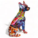 Graffiti Art Chihuahua figurine by Lesser & Pavey, bright coloured glossy finish, boxed