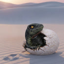 Raptor's Dawn' Raptor Dinosaur Hatching From Egg, 10cm